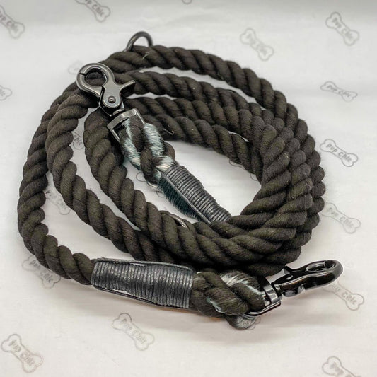 Black Adjustable Rope Leash