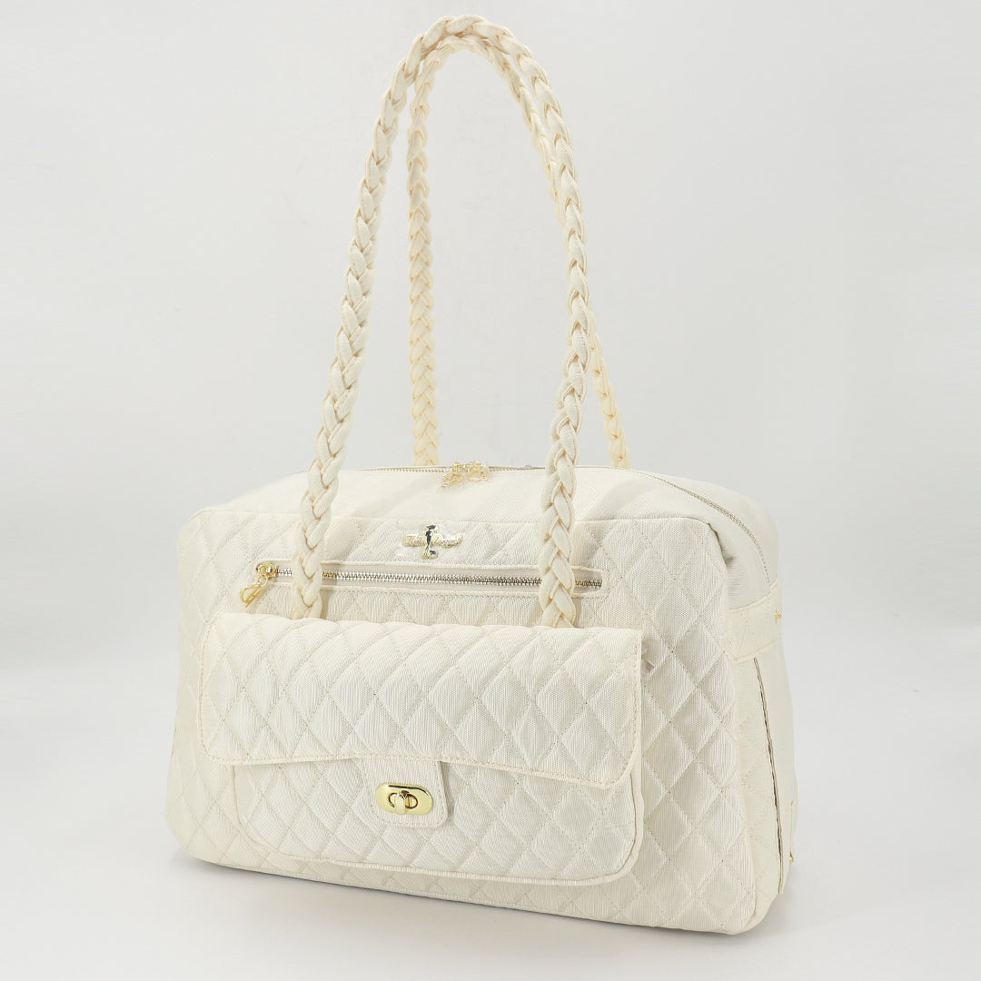 Porsha Dog Carrier: Cream